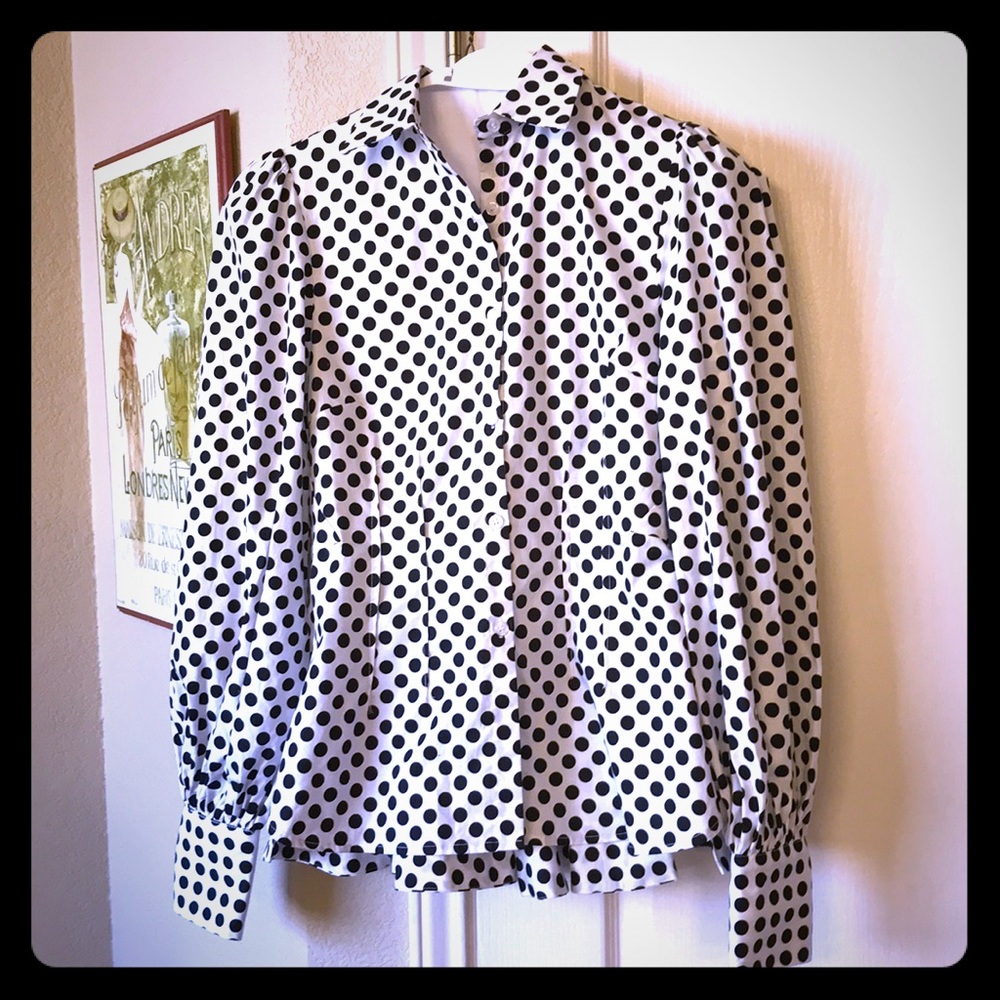 Amazing Button Down, Puff Sleeve, Peplum Shirt
